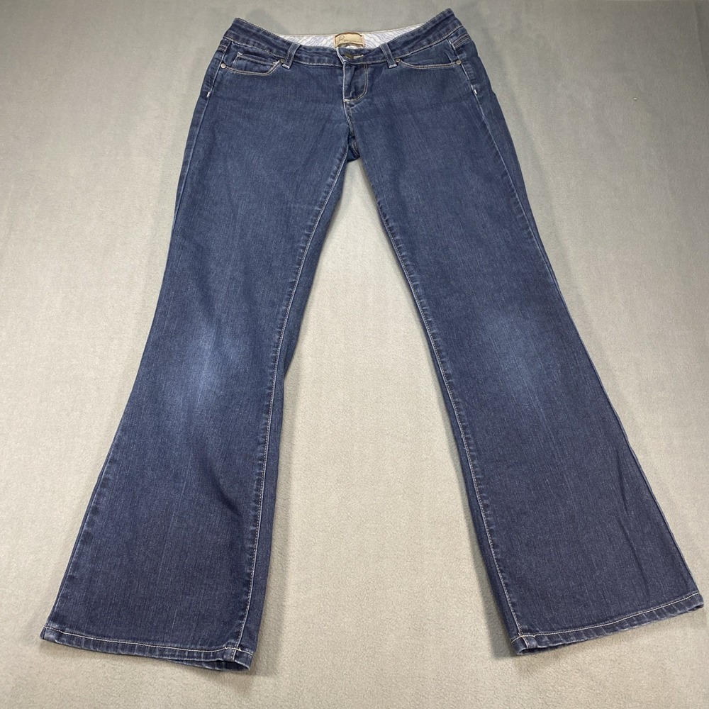 Paige Women's Jeans 26 (4) Canyon Boot Cut Dark Wash Low Rise Stretchy USA